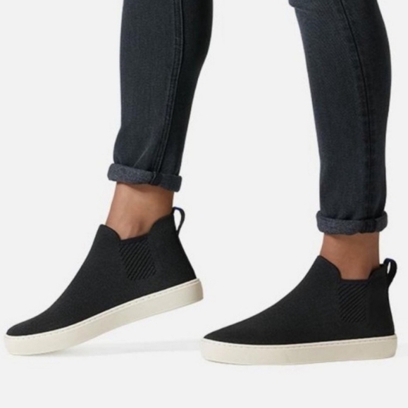 Rothy's Shoes - ROTHY'S The Chelsea Ankle Knit Boots in Black Size 10.5